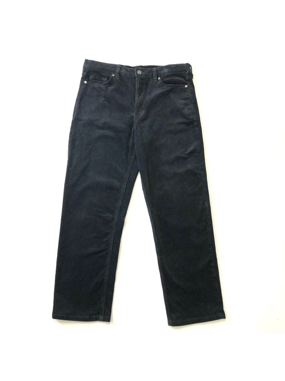 Banana Republic charcoal grey corduroy straight cut hi-rise 5 pocket pants 29”